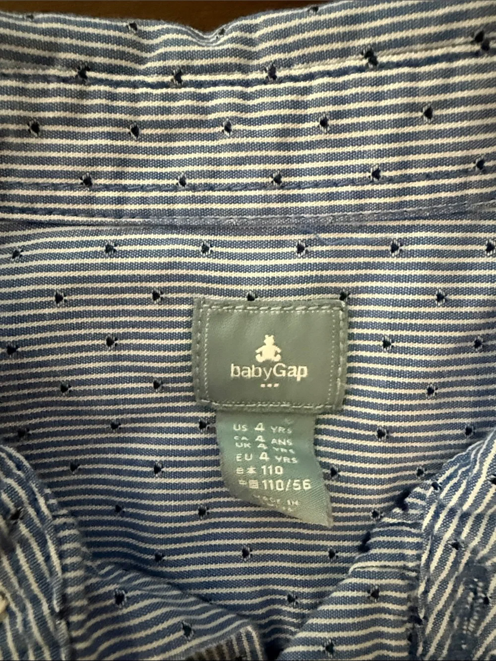 GAP Blue Pinstripe Button-Down Shirt